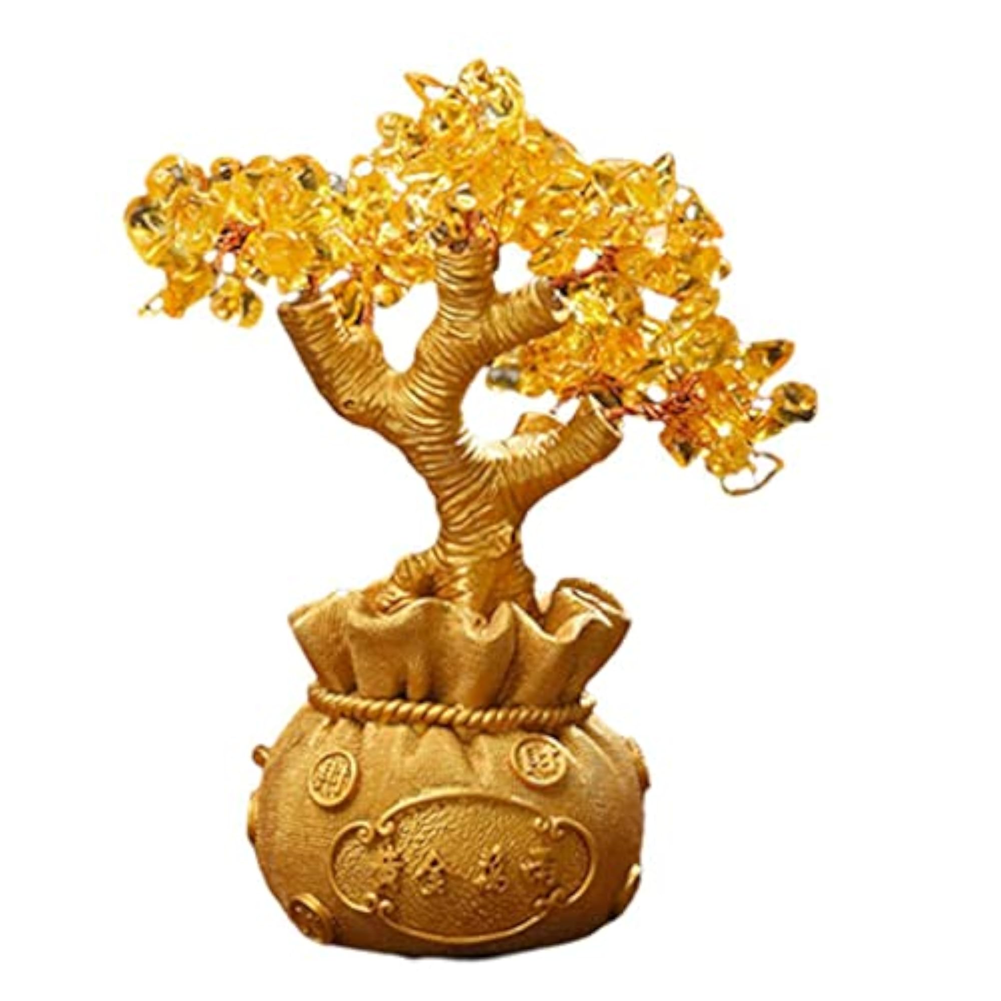 Lucky Money Tree Citrine Sculpture Decoration